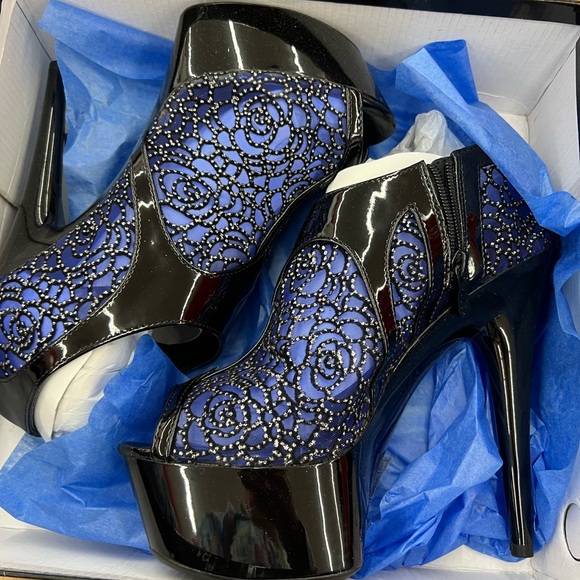 Ladies, ELLIE size 9 black 8 inch heels new - Picture 3 of 3